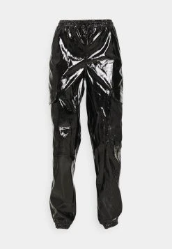 Rabatt 🔔 Karl Kani SIGNATURE GLOSSY PANTS - Stoffhose - Black, Damen ✨ -Karl Kani Verkäufe 8e929a1372db49c6a439e5368d891f3b