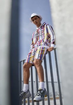 Billig ⭐ KARL KANI X SMILEY® SIGNATURE STRIPE HOODIE UNISEX - Kapuzenpullover - Multicolor ❤️