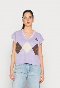 Billig 🎁 Karl Kani VEST - Strickpullover - Purple, Damen 🥰