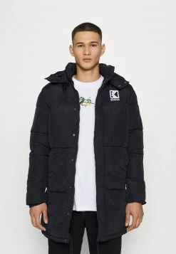 Angebote ⌛ Karl Kani LONG HOODED PUFFER JACKET UNISEX - Wintermantel - Black 🔔