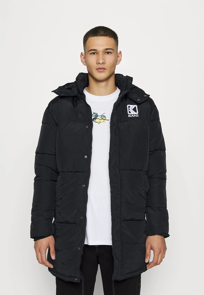 Angebote ⌛ Karl Kani LONG HOODED PUFFER JACKET UNISEX - Wintermantel - Black 🔔 1 Angebote ⌛ Karl Kani LONG HOODED PUFFER JACKET UNISEX - Wintermantel - Black 🔔