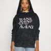Schlussverkauf ⌛ Karl Kani BLURRY RETRO LOGO HEAVY WASHED HOODIE - Sweatshirt - Anthracite, Damen ✨