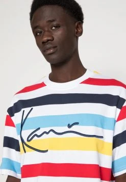 Bestes Angebot 🔔 Karl Kani SIGNATURE STRIPE TEE UNISEX - T-Shirt Print - Multicolor ⌛ -Karl Kani Verkäufe 9e214c8f8b7f4dc58f01f7b3b2df53db