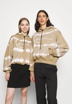 Auslauf ✔️ Karl Kani SIGNATURE TIE DYE OVERSIZE HOODIE UNISEX - Sweatshirt - Sand ⭐