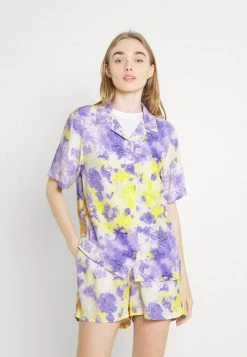 Schlussverkauf 🤩 Karl Kani SMALL SIGNATURE PAISLEY RESORT - Hemdbluse - Lilac, Damen ❤️