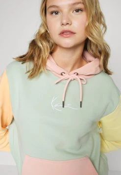 Auslauf ✨ Karl Kani SMALL SIGNATURE BLOCK HOODIE - Sweatshirt - Dusty Green, Damen 🌟 -Karl Kani Verkäufe a2e01f5cbe4546db84e8d6b5b8cddf95