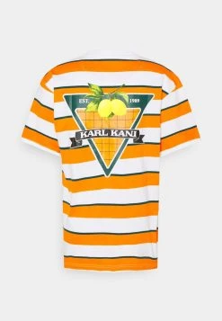 Bestes Angebot 🎉 Karl Kani SMALL SIGNATURE STRIPE TEE UNISEX - T-Shirt Print - Orange 🤩 -Karl Kani Verkäufe a3cf935d9b274b4dbdef767ec22ba44a