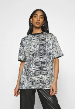 Coupon 🎉 Karl Kani SMALL SIGNATURE SNAKE OVERSIZE TEE - T-Shirt Print - White, Damen ✨