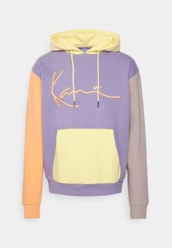 Bester Verkauf ⌛ Karl Kani SIGNATURE BLOCK HOODIE UNISEX - Sweatshirt - Lilac 😀