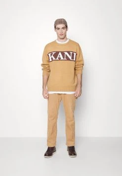 Coupon ✨ Karl Kani RETRO BLOCK KNIT CREW UNISEX - Sweatshirt - Sand 🎉 -Karl Kani Verkäufe b0e2925afd524f5e94e78e360ada40cf