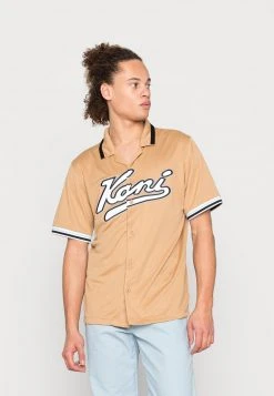 Auslauf ⌛ Karl Kani VARSITY ⚾ BASEBALL - Hemd - Sand, Herren ⌛