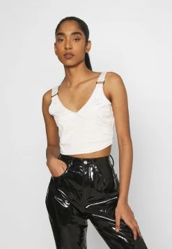 Am billigsten 🥰 Karl Kani CROP - Top - Off White, Damen ⌛