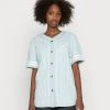 Top 10 🤩 Karl Kani ⚾ BASEBALL SHIRT - Hemdbluse - Blue, Damen ✔️