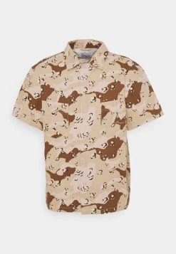 Budget 🔥 Karl Kani SMALL SIGNATURE WASHED CAMO RESORT 💯 SHIRT - Hemd - Sand, Herren ⭐