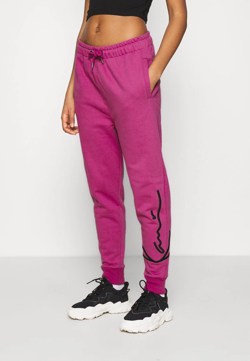 Budget ✨ Karl Kani SIGNATURE - Jogginghose - Darkpink, Damen 🌟 1 Budget ✨ Karl Kani SIGNATURE - Jogginghose - Darkpink, Damen 🌟