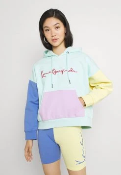 Bestes Angebot 👍 Karl Kani ORIGINALS BLOCK HOODIE - Sweatshirt - Mint, Damen ⭐