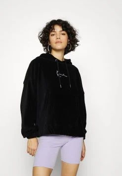 Top 10 👍 Karl Kani SMALL SIGNATURE HOODIE - Kapuzenpullover - Black, Damen 😍