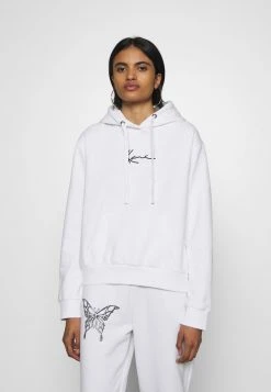 Am billigsten 🔥 Karl Kani SMALL SIGNATURE HOODIE - Kapuzenpullover - White, Damen 😉