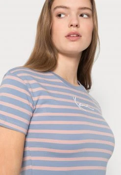 Am billigsten 🌟 Karl Kani SMALL SIGNATURE TIGHT STRIPE TEE - T-Shirt Print - Blue, Damen ⭐ -Karl Kani Verkäufe c56939d5dfa54710a45f53a767d94d7c