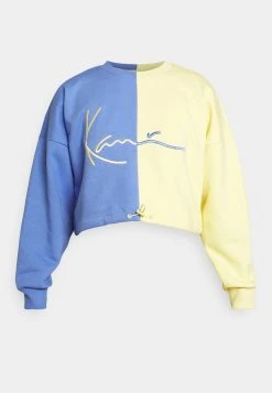 Brandneu ❤️ Karl Kani SIGNATURE CROP BLOCK CREW - Sweatshirt - Blue, Damen 🥰 -Karl Kani Verkäufe c9f23bc5cb964c9a90c0c40481840cdf