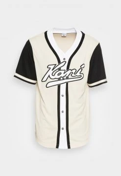 Blitzangebot 🔔 Karl Kani VARSITY BLOCK ⚾ BASEBALL UNISEX - T-Shirt Print - Light Sand/black/white 💯 -Karl Kani Verkäufe cbbd35c1ddac474db397119c7c1f8f85