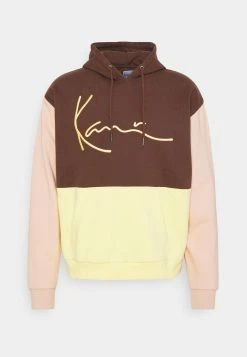 Coupon 😍 Karl Kani SIGNATURE BLOCK HOODIE UNISEX - Kapuzenpullover - Brown 🎁