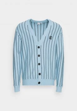 Bestpreis ✨ Karl Kani PINSTRIPE CARDIGAN UNISEX - Strickpullover - Light Blue ✔️ -Karl Kani Verkäufe d5e9be65a8ce468b92f1a593661ddeda