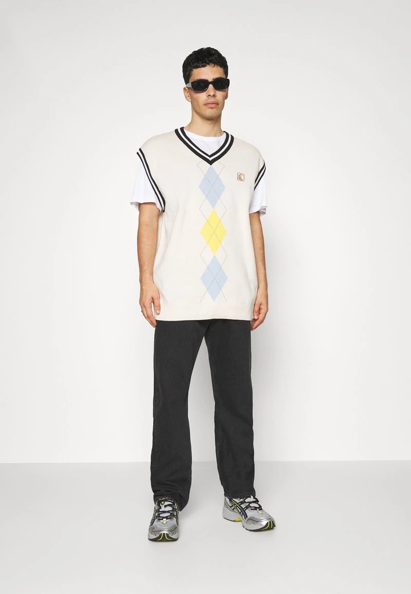 Bestes Angebot 😀 Karl Kani VEST UNISEX - Strickpullover - Cream 🌟 2 Bestes Angebot 😀 Karl Kani VEST UNISEX - Strickpullover - Cream 🌟 – Bild 2