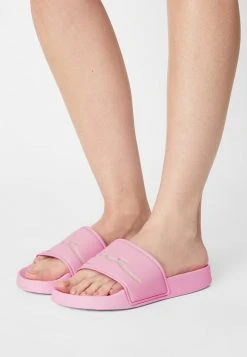 Neu ❤️ Karl Kani SIGNATURE POOL SLIDE - Pantolette Flach - Rose, Damen 🔔