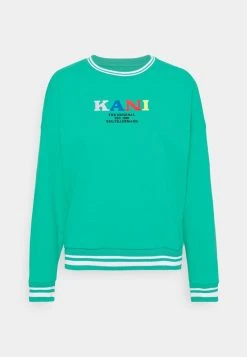 Am billigsten ❤️ Karl Kani RETRO COLLEGE CREW - Sweatshirt - Dark Mint, Damen 🤩 -Karl Kani Verkäufe dc47e08ce1754d7abde41d001a547f75