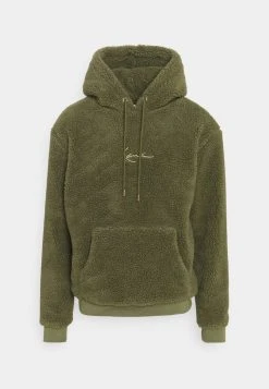 Bester Verkauf ⌛ Karl Kani SMALL SIGNATURE HOODIE UNISEX - Kapuzenpullover - Dark Green ⌛