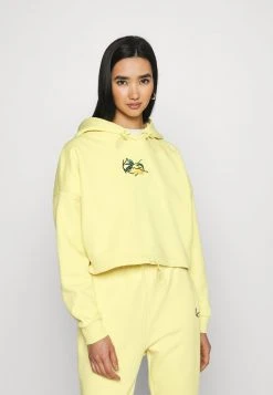 Top 10 🔔 Karl Kani SMALL SIGNATURE CROP HOODIE LIGHT - Kapuzenpullover - Yellow, Damen ⭐