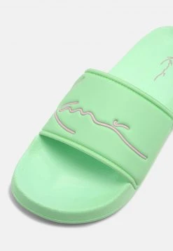 Brandneu 👏 Karl Kani SIGNATURE POOL SLIDE - Pantolette Flach - Green, Damen 🤩 -Karl Kani Verkäufe de758959a8354b068127c5dc4a3a1af6