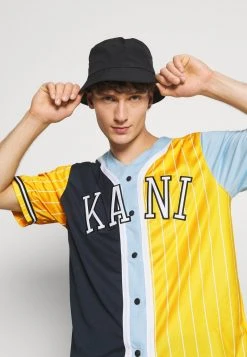 Aktion ⌛ Karl Kani COLLEGE BLOCK PINSTRIPE ⚾ BASEBALL - T-Shirt Print - Yellow, Herren 🌟 -Karl Kani Verkäufe e50189dfce524a54b251bb6ac7cbdcaa