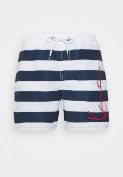 Rabatt ✨ Karl Kani SIGNATURE STRIPE CONTRAST - Badeshorts - Navi, Herren 🤩