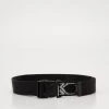 Brandneu ⌛ Karl Kani COLLEGE CLICK BELT - Gürtel - Black, Unisex 🤩