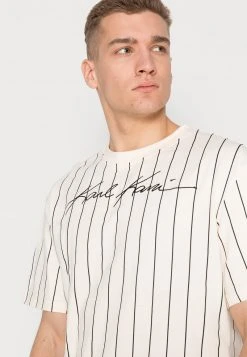 Budget 👏 Karl Kani AUTOGRAPH PINSTRIPE TEE UNISEX - T-Shirt Basic - Cream ✨ -Karl Kani Verkäufe e8ad26d5999d42a9808921bf0ae92649