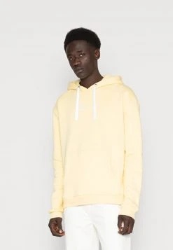 Auslauf 🤩 Karl Kani SMALL SIGNATURE ESSENTIAL HOODIE UNISEX - Kapuzenpullover - Light Yellow ❤️