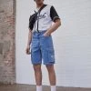 Beste Bewertungen von 👍 Karl Kani RETRO CARGO SHORTS VINTAGE - Shorts - Vintage Mid Blue, Herren ⭐