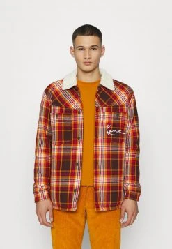 Rabatt ❤️ Karl Kani CHEST SIGNATURE UNISEX - Hemd - Dark Red 💯