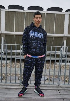 Neu 🌟 KARL KANI X SMILEY® SIGNATURE REGULAR FIT UNISEX - Jogginghose - Black 😍