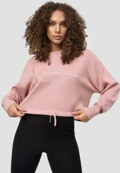 Aktion 🌟 Karl Kani SIGNATURE CROP - Strickpullover - Rose, Damen 🔥