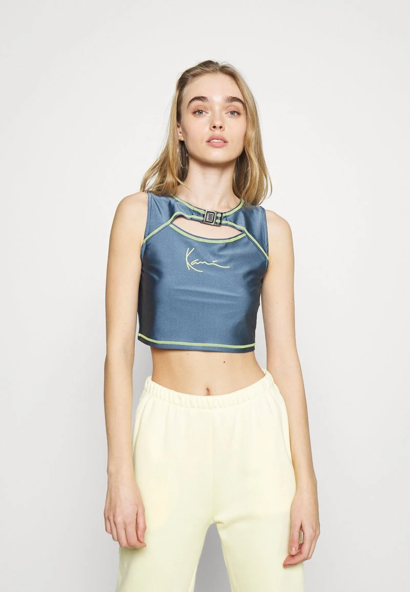 Blitzangebot 🧨 Karl Kani SMALL SIGNATURE CUTOUT CROPPED - Top - Blue, Damen ❤️ 1 Blitzangebot 🧨 Karl Kani SMALL SIGNATURE CUTOUT CROPPED - Top - Blue, Damen ❤️