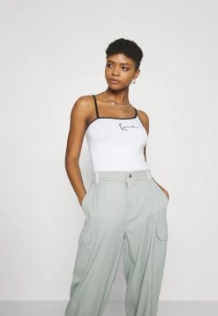 Bestpreis 🔔 Karl Kani SMALL SIGNATURE ASYMMETRIC - Top - White, Damen ✨