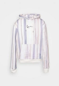 Rabatt 😀 Karl Kani SMALL SIGNATURE TIE DYE STRIPE HOODIE UNISEX - Kapuzenpullover - Cream ❤️