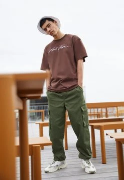 Brandneu 🧨 Karl Kani AUTOGRAPH TEE UNISEX - T-Shirt Basic - Brown 🌟