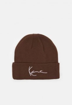 Am billigsten ✔️ Karl Kani SIGNATURE BEANIE UNISEX - Mütze - Dark Brown 🎁